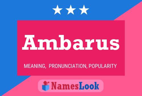 Ambarus Name Poster