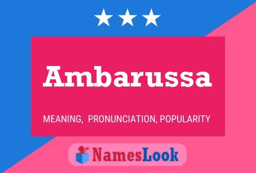 Ambarussa Name Poster