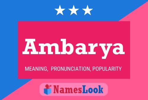 Ambarya Name Poster