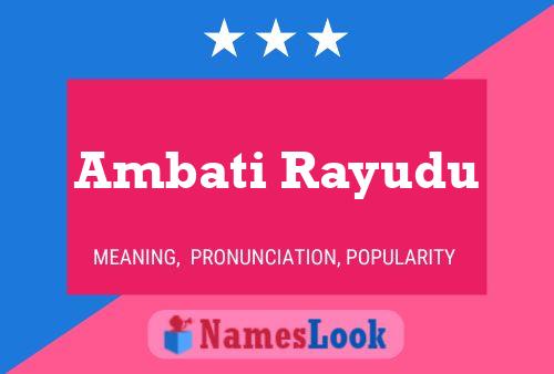 Ambati Rayudu Name Poster