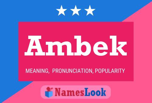 Ambek Name Poster