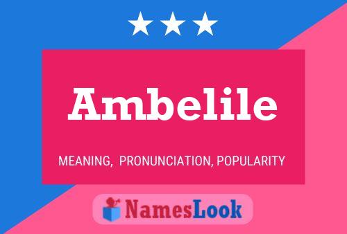 Ambelile Name Poster