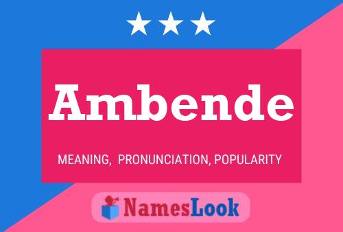 Ambende Name Poster