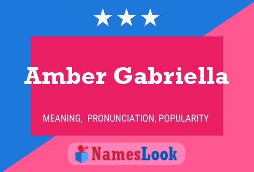 Amber Gabriella Name Poster