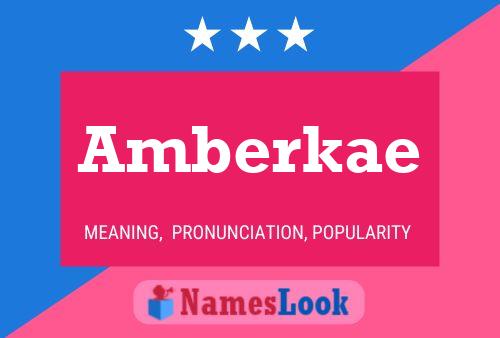 Amberkae Name Poster