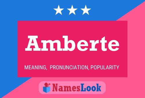 Amberte Name Poster