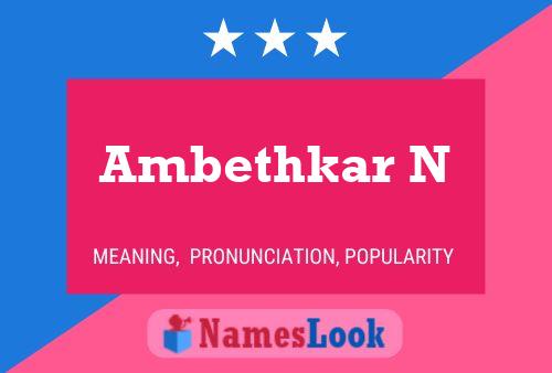 Ambethkar N Name Poster