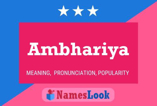 Ambhariya Name Poster