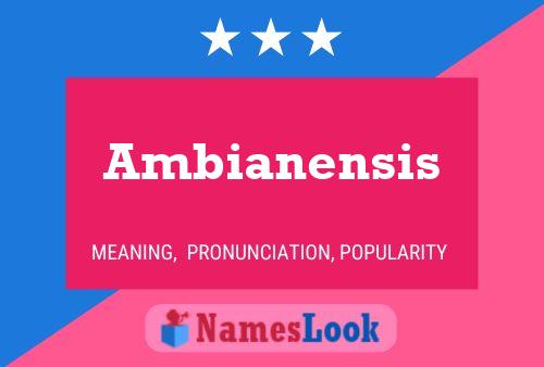 Ambianensis Name Poster