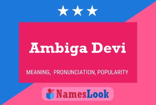 Ambiga Devi Name Poster