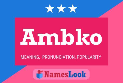 Ambko Name Poster