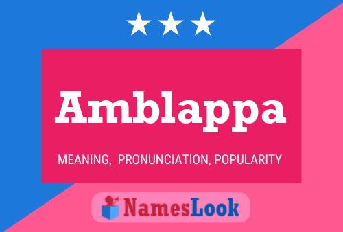 Amblappa Name Poster