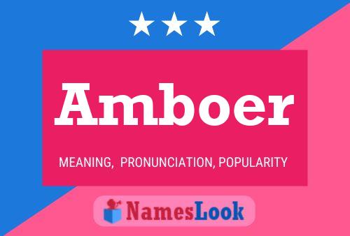 Amboer Name Poster