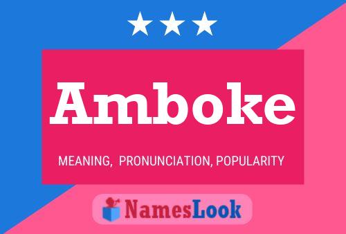 Amboke Name Poster