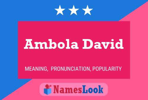 Ambola David Name Poster