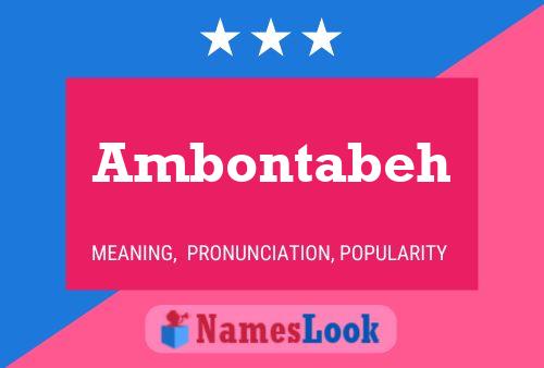 Ambontabeh Name Poster