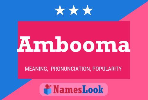 Ambooma Name Poster