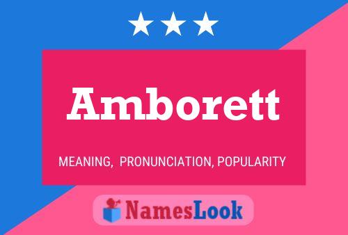 Amborett Name Poster