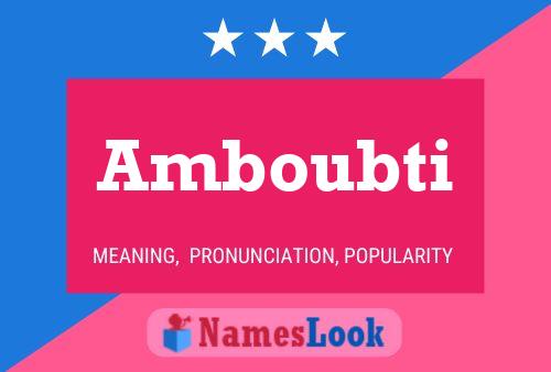 Amboubti Name Poster