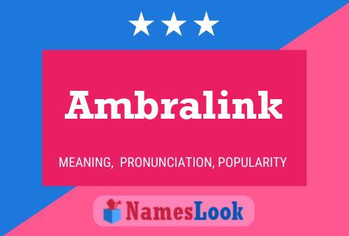 Ambralink Name Poster