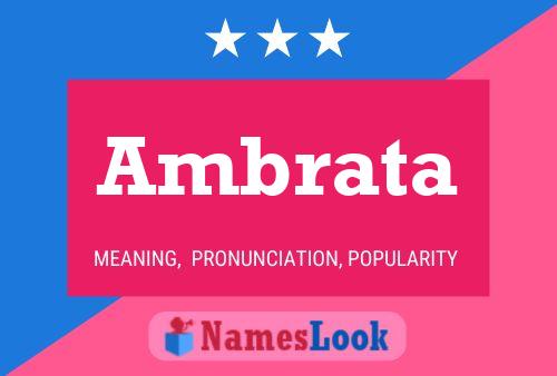 Ambrata Name Poster