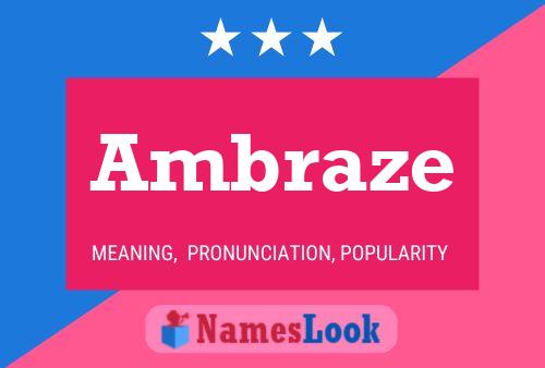 Ambraze Name Poster