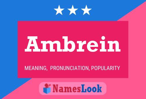 Ambrein Name Poster