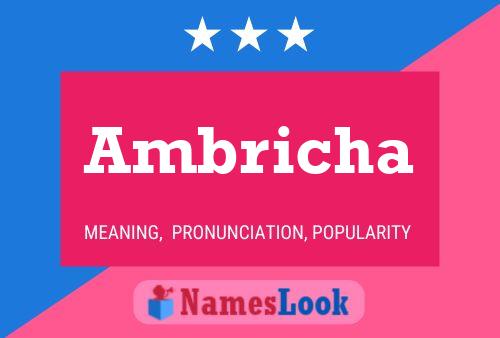 Ambricha Name Poster