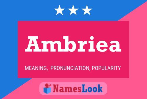 Ambriea Name Poster