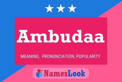 Ambudaa Name Poster