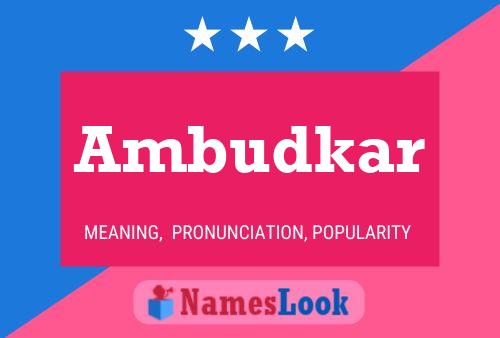 Ambudkar Name Poster