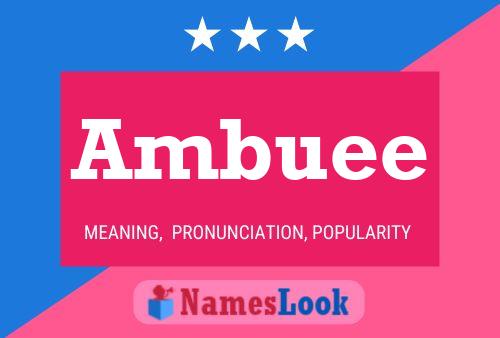 Ambuee Name Poster