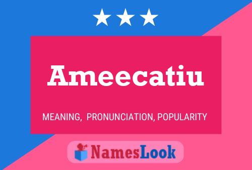 Ameecatiu Name Poster