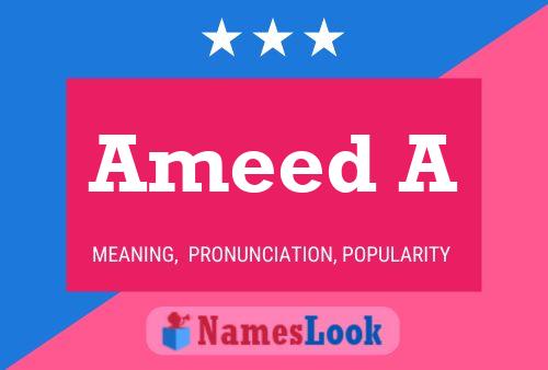 Ameed A Name Poster