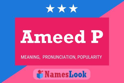 Ameed P Name Poster