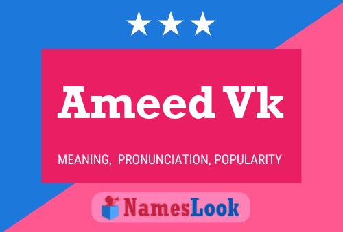 Ameed Vk Name Poster