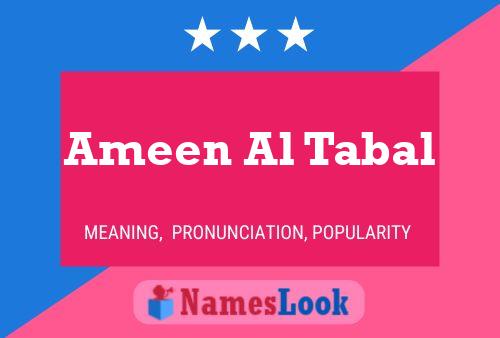 Ameen Al Tabal Name Poster