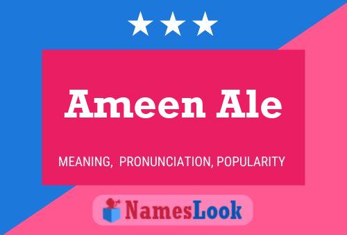 Ameen Ale Name Poster