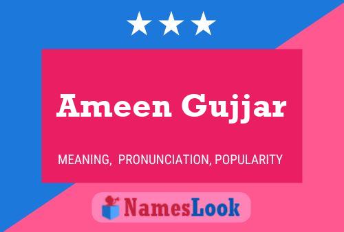 Ameen Gujjar Name Poster