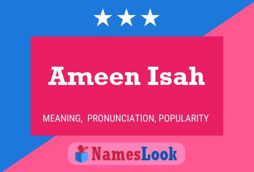 Ameen Isah Name Poster