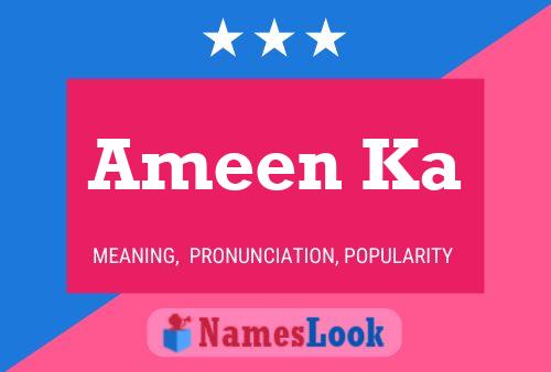 Ameen Ka Name Poster