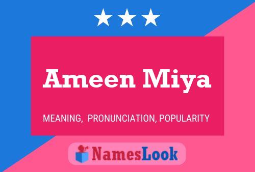 Ameen Miya Name Poster