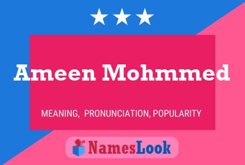 Ameen Mohmmed Name Poster