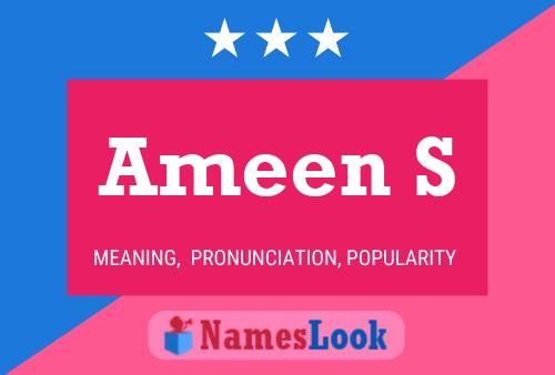 Ameen S Name Poster