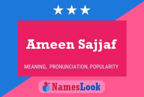 Ameen Sajjaf Name Poster