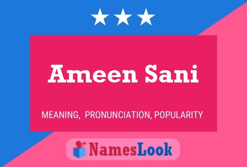 Ameen Sani Name Poster