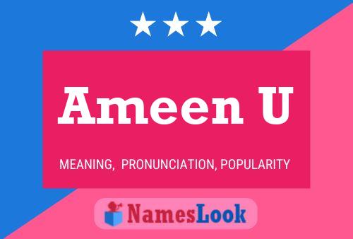 Ameen U Name Poster