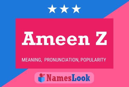 Ameen Z Name Poster