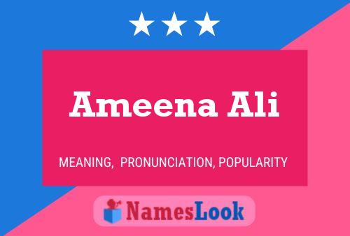 Ameena Ali Name Poster