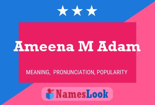 Ameena M Adam Name Poster